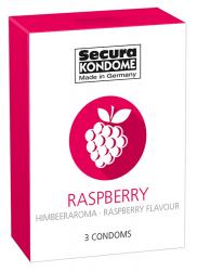 Secura Raspberry, vaarikamaitselised kondoomid, 3tk