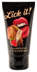 Lick-it Champagne & Strawberry, šampanja ja maasika oraallibesti, 50ml