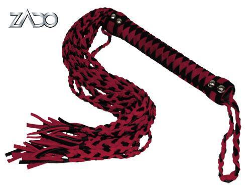Leather Whip red/bla 