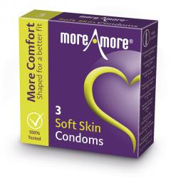 MOREAMORE - CONDOM SOFT SKIN, mugavad kondoomid, 3tk