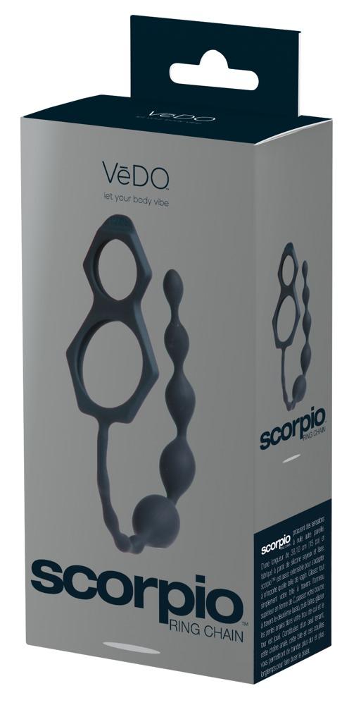 Scorpio by VeDO, peeniserõngas anaalkuulidega