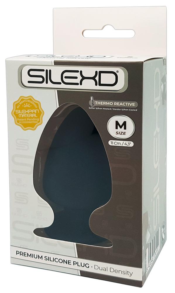 SILEXPAN Premium Silicone Plug, must  MEMORY anaalplug, M suurus