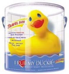 „I Rub my Duckie yellow mini“ Travel Size vannivibraator 