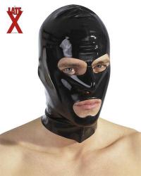 Latex head mask black