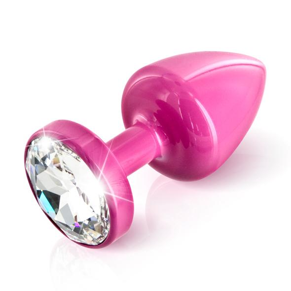 DIOGOL - ANNI BUTT PLUG ROUND PINK 25mm, "väike" särav-roosa anaalpunn